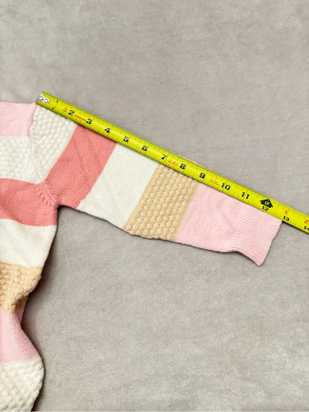 SHEIN Girls Striped Knit Sweater Dress Size 5Y Pink White Long Sleeve - Picture 4 of 8